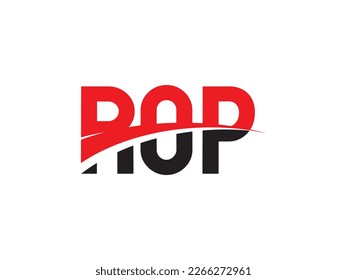 Letra ROP Ilustración del vector de diseño del logotipo inicial