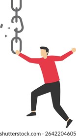 The rescuer’s rope is about to break, and it’s exciting stock illustration

