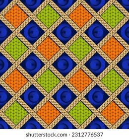 rope abstract african pattern background, textile art, tribal abstract hand-draw, summer fashion artwork for Fabric print, clothes, scarf, shawl, carpet, bag