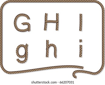 rope alphabet G H I