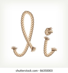 Rope Alphabet Letter Stock Vector (Royalty Free) 86350003 | Shutterstock