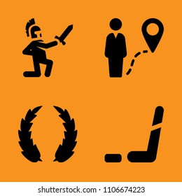 rope, art, men and element icons set. Vector illustration for web and design