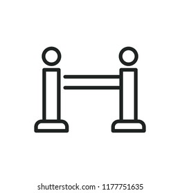 rope barrier vector icon