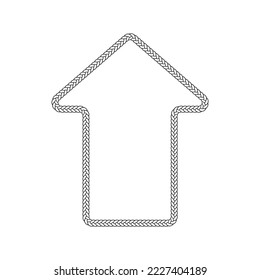 rope border arrow pattern frame vector illustration.