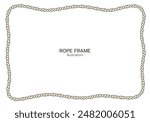 Rope border and frame. lasso twisted and crisscrossed until a rectangle.