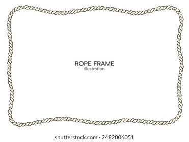 Rope border and frame. lasso twisted and crisscrossed until a rectangle.