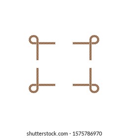 rope border vector illustration design template