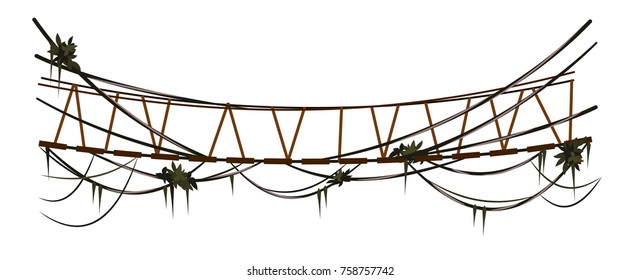 Rope Bridge With Lianas