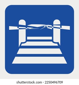 Rope Bridge Sign Symbol vector illustration