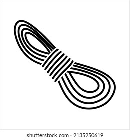 Rope Bundle Icon, Rope Roll, Rope Wrapped Up Together, String Icon Vector Art Illustration