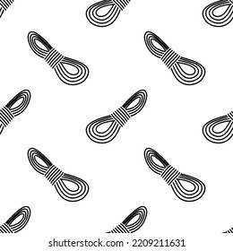 Rope Bundle Icon Seamless Pattern, Rope Roll, Rope Wrapped Up Together, String Icon Vector Art Illustration