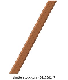 Rope, cartoon line design, icon, symbol. Vector illustration isolated on white background.