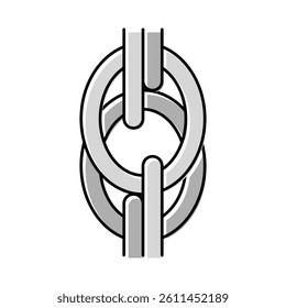 rope chain color icon vector. rope chain sign. isolated symbol illustration