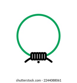 Ilustración vectorial de diseño de cadena de bobinas para logotipo
