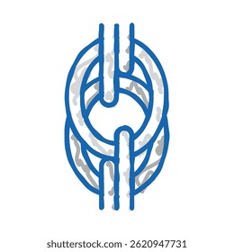 rope chain doodle icon sketch vector. rope chain sign. isolated symbol illustration