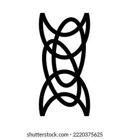 rope chain line icon vector. rope chain sign. isolated contour symbol black illustration
