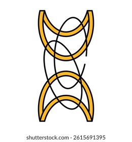 rope chain line icon vector. rope chain sign. isolated symbol illustration