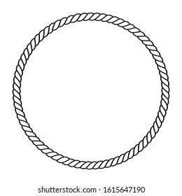 Rope circle vintage sea object vector