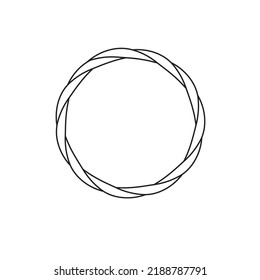 rope circular,ilustration vector design ,vintage visual art