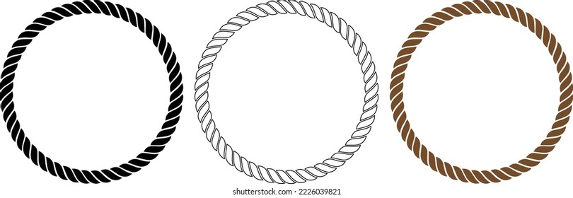 Rope cirle vector black , line , chocolate