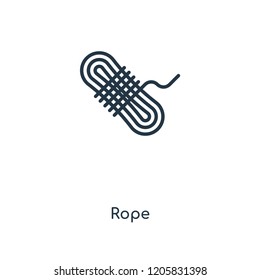 Rope concept line icon. Linear Rope concept outline symbol design. This simple element illustration can be used for web and mobile UI/UX.