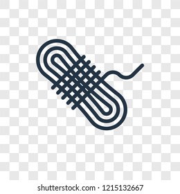 Rope concept vector linear icon isolated on transparent background, Rope concept transparency concept in outline style