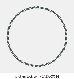 Rope Cord Frame Circle Pattern Ornamental Vector