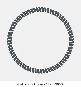 Rope cord frame circle pattern ornamental vector