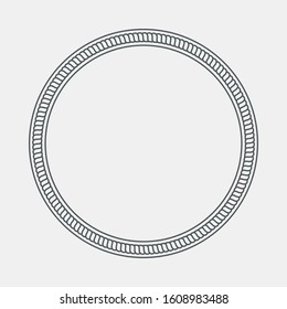 Rope cord frame circle pattern ornamental quality vector illustration cut