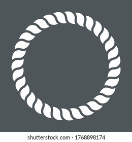 Rope cord frame circle pattern ornamental quality vector illustration cut