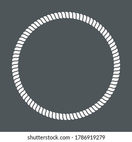 Rope cord frame circle pattern ornamental quality vector illustration cut