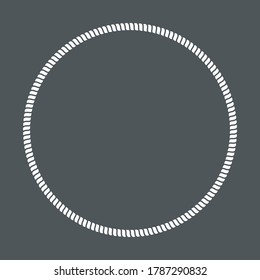 Rope cord frame circle pattern ornamental quality vector illustration cut