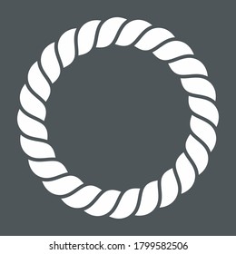 Rope cord frame circle pattern ornamental quality vector illustration cut