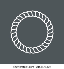 Rope cord frame circle pattern ornamental vector