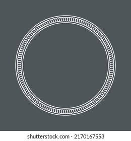 Rope cord frame circle pattern ornamental vector