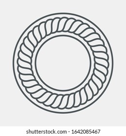 Rope cord frame circle    vector illustration  
