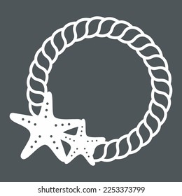 Rockcord-Rahmenstern-Fischkreismuster-Ziervektor