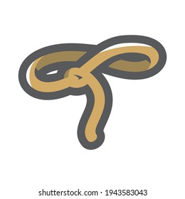 Rope cowboy Lasso Vector icon Cartoon illustration
