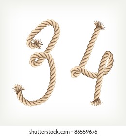 Rope digits 3, 4