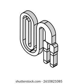 rope fitness sport isometric icon vector. rope fitness sport sign. isolated symbol illustration