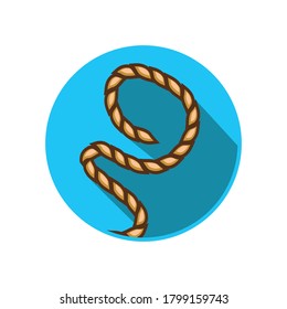 Rope Flat Icon Illustration Isolated in White Background