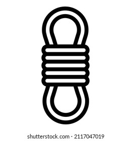 Icono Plano De Rope Aislado En Fondo Blanco