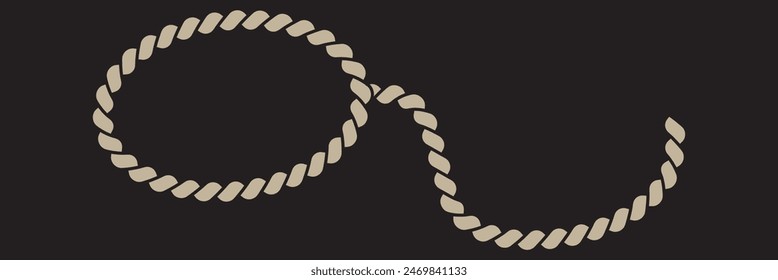 Rope Flat Icon Isolated On White Background
