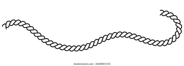 Rope Flat Icon Isolated On White Background