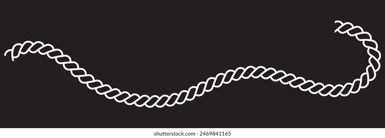 Rope Flat Icon Isolated On White Background