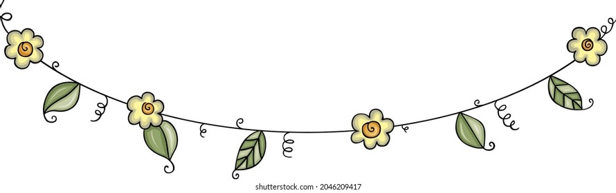 Rope of flowers and leaves
