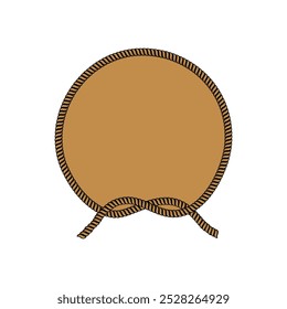 rope forms a loop with the ends crossing each other vector illustration