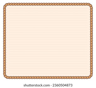 Rope frame isolated on white background