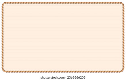 Rope frame isolated on white background