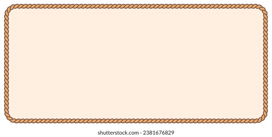 Rope frame isolated on white background